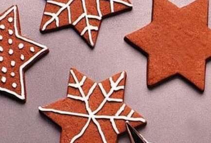 Новогоднее печенье «Шоколадные снежинки» с глазурью