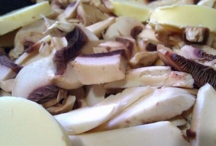 Жюльен с грибами в картофельной кокотнице